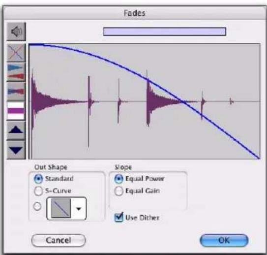 Avid Pro Tools 10.2 - Boîte de dialogue Fades - 1