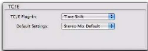 TC/E TC/E Plug-in: Time Shift Default Settings: Stereo Mix Default