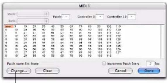 MIDI 1 Mode: Patch Controller 0 Controller 32 Bank: move 9 19 29 39 49 59 68 79 89 99 109 119 0 10 29 30 40 50 60 70 80 79 100 110 129 1 11 21 31 41 51 61 71 81 91 101 111 121 2 12 22 32 42 52 62 72 82 92 102 112 122 3 13 23 33 43 53 63 73 83 93 103 113 123 4 14 24 34 44 54 64 74 84 94 104 114 124 5 15 25 35 45 55 65 75 85 95 105 115 125 6 16 26 36 46 56 66 76 86 96 106 116 126 7 17 27 37 47 57 67 77 87 97 107 117 127 8 18 28 38 48 58 68 78 88 98 108 118