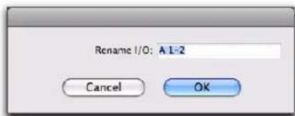 Avid Pro Tools 10.2 - Pour renommer un chemin d'E/S à partir de la fenêtre Edit ou Mix : - 1