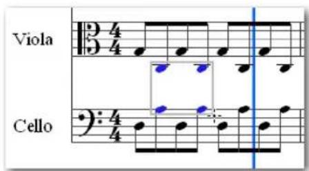 Viola B 4 B 4 Cello ): 4 4