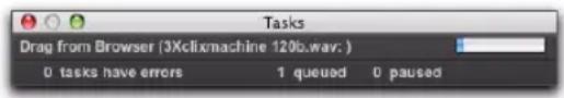 Avid Pro Tools 10.2 - Affichages de la fenêtre de tâches - 1
