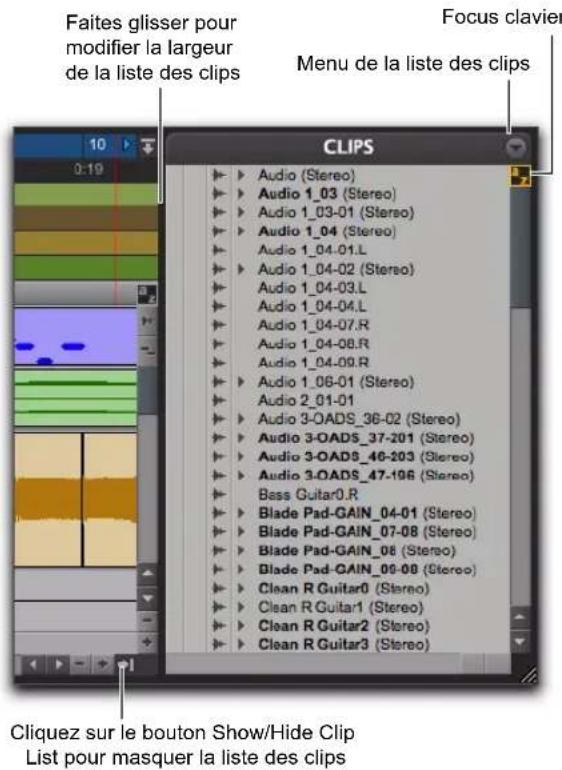 Faites glisser pour modifier la largeur de la liste des clips Menu de la liste des clips Focus clavier CLIPS Audio (Stereo) Audio 1_03 (Stereo) Audio 1_03-01 (Stereo) Audio 1_04 (Stereo) Audio 1_04-01.L Audio 1_04-02 (Stereo) Audio 1_04-03.L Audio 1_04-04.L Audio 1_04-07.R Audio 1_04-08.R Audio 1_04-09.R Audio 1_06-01 (Stereo) Audio 2_01-01 Audio 3-OADS_36-02 (Stereo) Audio 3-OADS_37-201 (Stereo) Audio 3-OADS_40-203 (Stereo) Audio 3-OADS_47-106 (Stereo) Bass Guitar.0.R Blade Pad-GAIN_04-01 (Stereo) Blade Pad-GAIN_07-08 (Stereo) Blade Pad-GAIN_08 (Stereo) Blade Pad-GAIN_09-08 (Stereo) Clean R Guitar.0 (Stereo) Clean R Guitar.1 (Stereo) Clean R Guitar.2 (Stereo) Clean R Guitar.3 (Stereo) Cliquez sur le bouton Show/Hide Clip List pour masquer la liste des clips