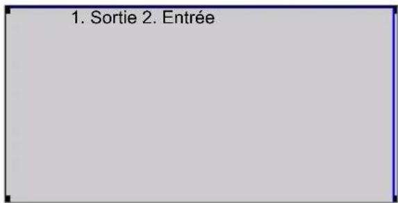 1. Sortie 2. Entrée