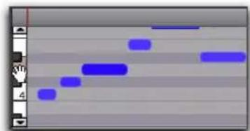 Avid Pro Tools 10.2 - Vue Notes pour les pistes MIDI et d'instrument - 3
