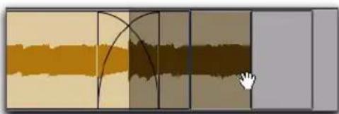 Avid Pro Tools 10.2 - Pour séparer des clips impliqués dans un fondu enchaîné et conserver les fondus correspondant : - 1