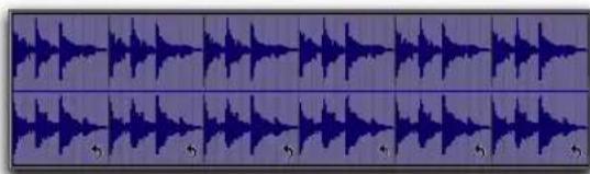 Avid Pro Tools 10.2 - Pour effectuer une opération de trim sur le clip source (itération de boucle) d'un clip mis en boucle : - 3