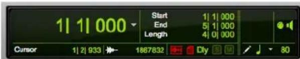 11 11 000 Start 1 | 1 | 000 End 5 | 1 | 000 Length 4 | 0 | 000 Cursor 1 | 2 | 933 1867832 Dy 80
