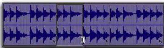 Avid Pro Tools 10.2 - Pour effectuer une opération de trim sur le clip source (itération de boucle) d'un clip mis en boucle : - 2