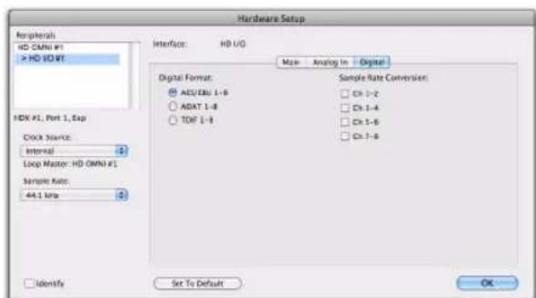 Avid Pro Tools 10.2 - Pour configurer les paramètres d'une HD I/O : - 4