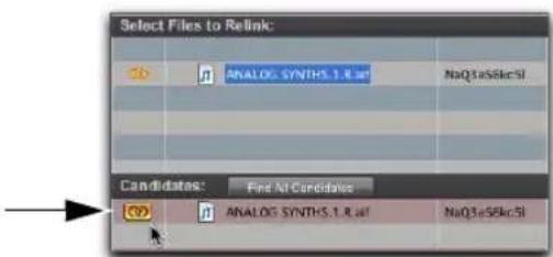 Avid Pro Tools 10.2 - Pour rétablir le lien d'un fichier manquant : - 2