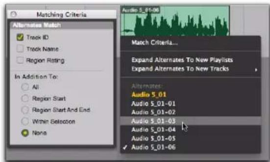 Avid Pro Tools 10.2 - Pour sélectionner une prise alternative : - 2