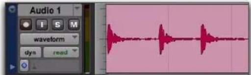 Avid Pro Tools 10.2 - Vue de piste et contenu d'édition - 1