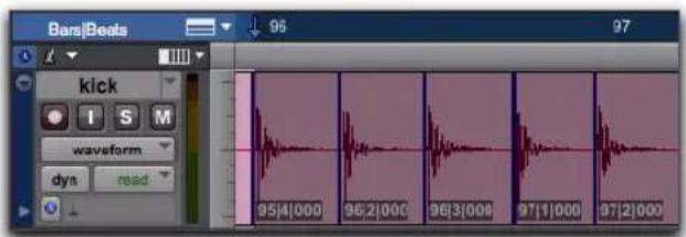 Bars|Beats 96 97 kick I S M waveform dyn read 95|4|000 96|2|000 96|3|000 97|1|000 97|2|000