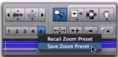 Recall Zoom Preset Save Zoom Preset