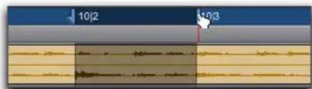 Avid Pro Tools 10.2 - Pour changer la durée d'une sélection, effectuez l'une des opérations suivantes : - 1