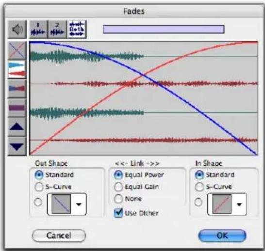 Avid Pro Tools 10.2 - Boîte de dialogue Fades - 2