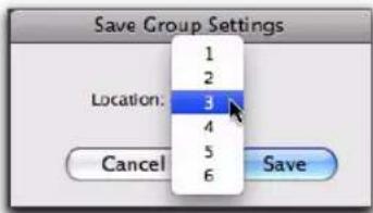 Save Group Settings 1 2 3 4 5 6 Cancel Save