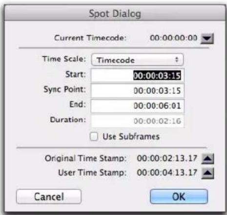 Avid Pro Tools 10.2 - Pour placer un clip en mode Spot : - 1