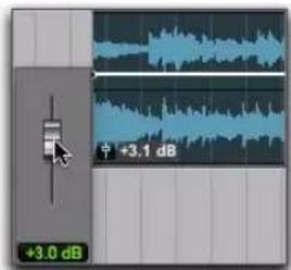 Avid Pro Tools 10.2 - Pour augmenter ou réduire le niveau de gain du clip d'un clip unique : - 1