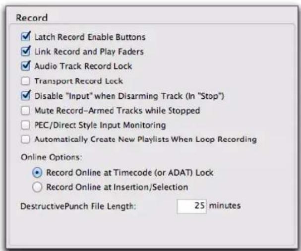 Avid Pro Tools 10.2 - Paramètres de transport et d'enregistrement - 1