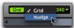 Avid Pro Tools 10.2 - Sélecteurs Grid et Nudge - 1