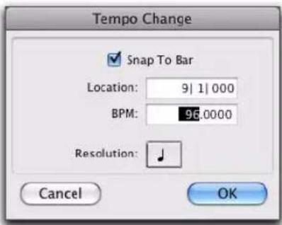 Avid Pro Tools 10.2 - Insertion d'événements de tempo - 2