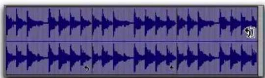 Avid Pro Tools 10.2 - Pour effectuer une opération de trim de boucle sur un clip mis en boucle : - 2