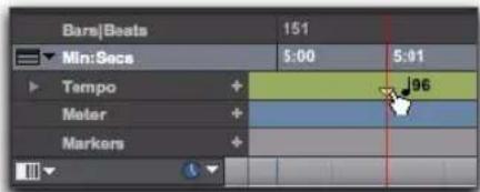 Bars\Boats 151 Min:Secs 5:00 5:01 Tempo Meter Markers 96