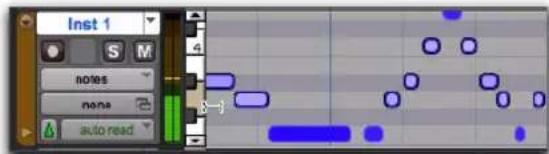 Avid Pro Tools 10.2 - Sélection et écoute de notes MIDI à l'aide du mini-clavier - 4