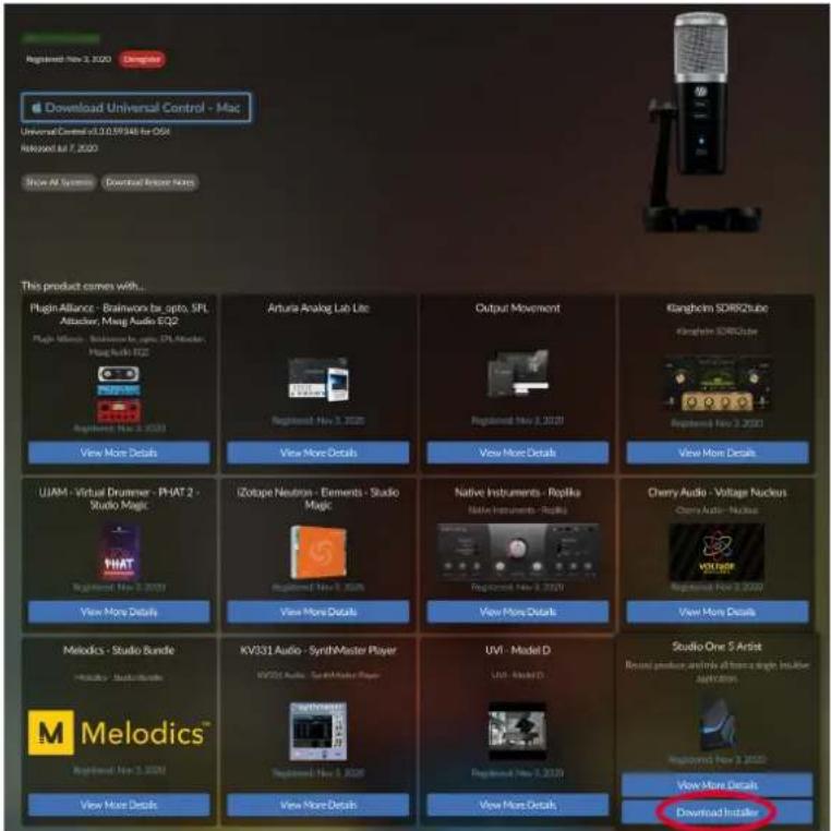 PRESONUS Revelator - Étape 2: télécharger et installer Universal Control 8 - 1