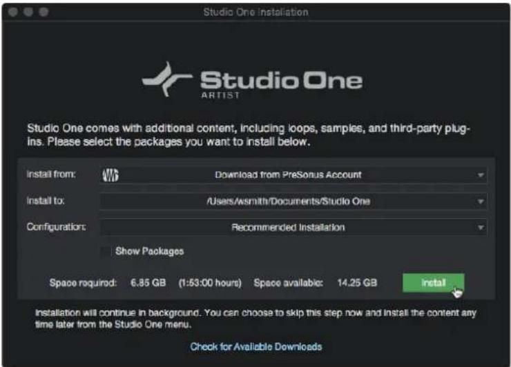 PRESONUS Revelator - Installation du contenu fourni avec Studio One Artist - 1
