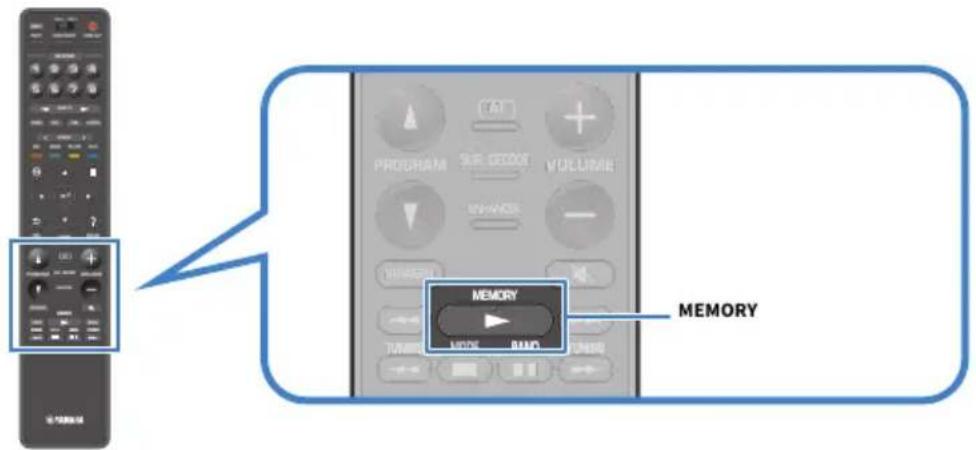 YAMAHA MusicCast Aventage RXA8A - Enregistrer un contenu favori en tant que raccourci - 1