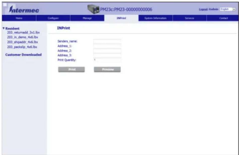 Intermec PM43 - Print INPrint Labels - 1