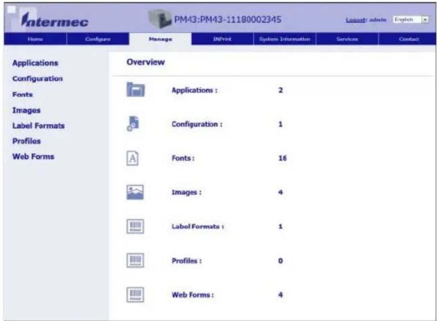 Intermec PM43 - Upload Fonts, Images, Applications, Formats, and Web Forms from the Web Page - 1