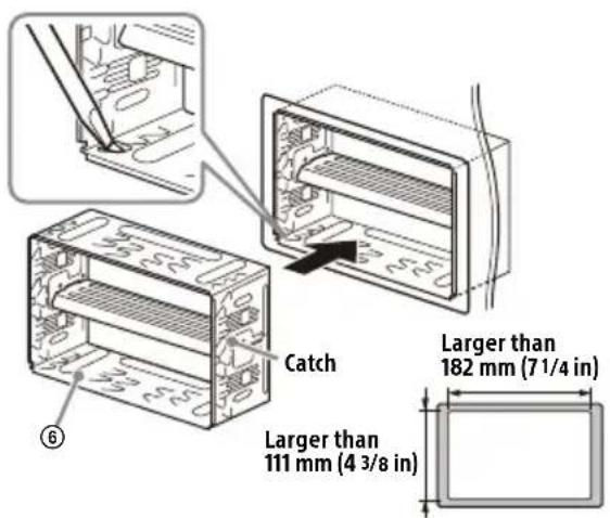 SONY XAVAX3250 - Mounting the unit in the dashboard - 1
