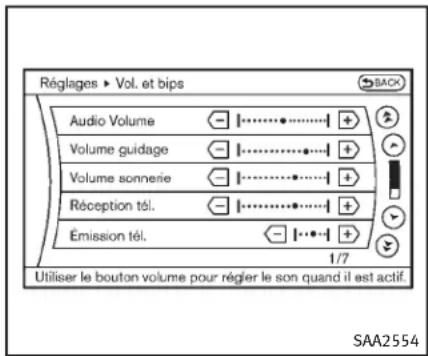 INFINITI Q70n (2014) - RéglagesBluetooth MD (modèles avecsystemémedenavigation) - 1