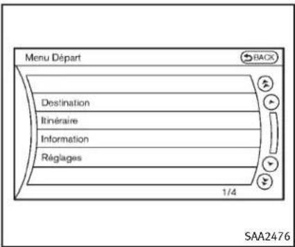 INFINITI Q70n (2014) - MENUDEPART(modesavecsystemedenavigation) - 1