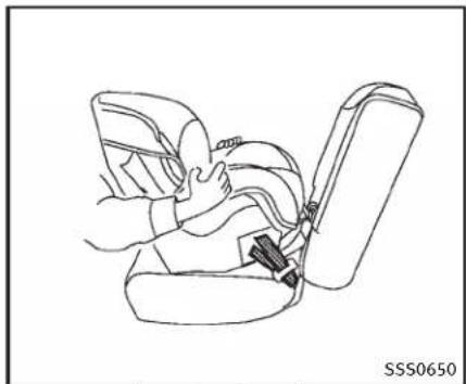 INFINITI Q70n (2014) - INSTALLATIOND'UNDISPOSITIFDETENUEPOURENFANTSORIENTE VERSL'ARRIÈREAVECSYSTEM LATCH - 4
