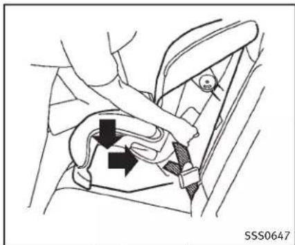 INFINITI Q70n (2014) - INSTALLATIOND'UNDISPOSITIFDE RETENUEPOURENFANTSORIENTE VERSL'AVANTAVECSYSTÉM LATCH - 3