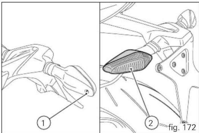 DUCATI 1199 Panigale S (2012) - Clignotants arrière (fig. 178) - 1