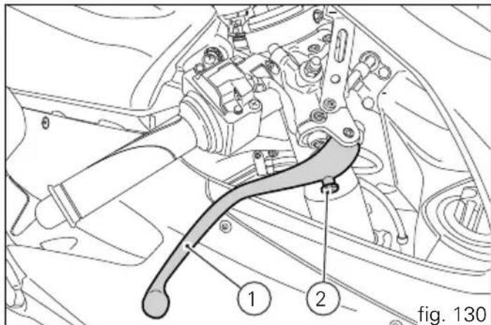 DUCATI 1199 Panigale S (2012) - Levier de commande frein avant (fig. 130) - 1