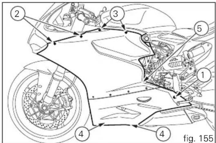 DUCATI 1199 Panigale S (2012) - Flancs de carénage - 1