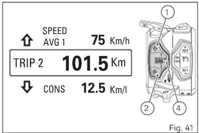 DUCATI Multistrada 950 S (2019) - Compteur kilométrique journalier 2 (TRIP 2) - 1