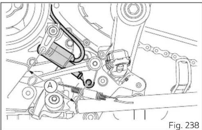 DUCATI Multistrada 950 S (2019) - Réglage de la position du sélecteur de vitesse et de la pedale de frein arrêté - 2