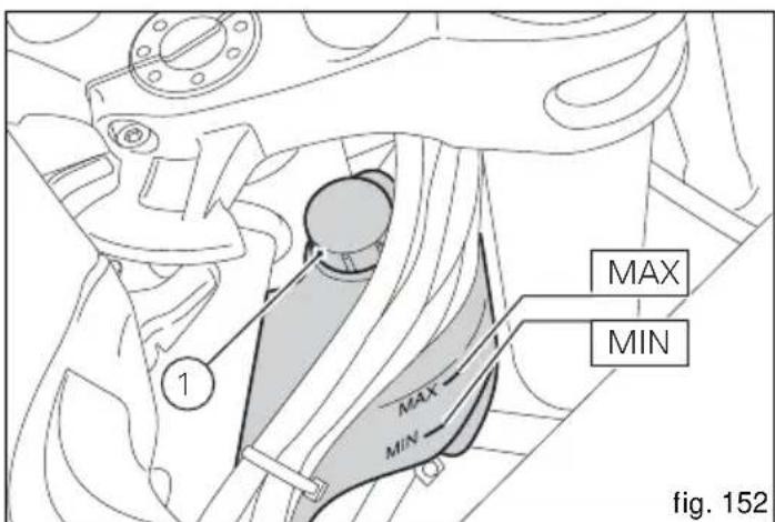 DUCATI Multistrada 1200 S Touring (2011) - Contrôle et appoint évientuel du niveau du liquide de refroidissement - 1
