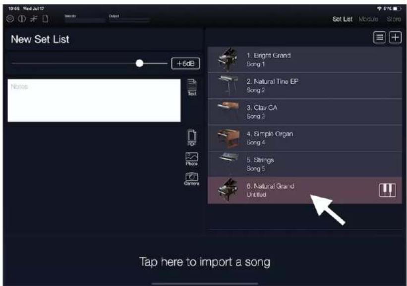 KORG Module - リストに登録したプログラムを選択して演奏する - 1