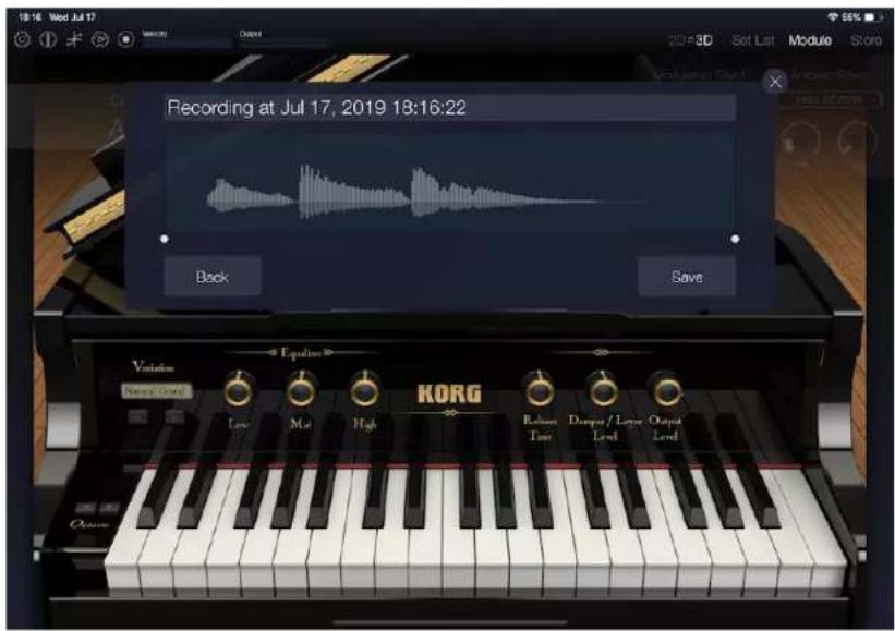 KORG Module - 演奏を録音する - 2