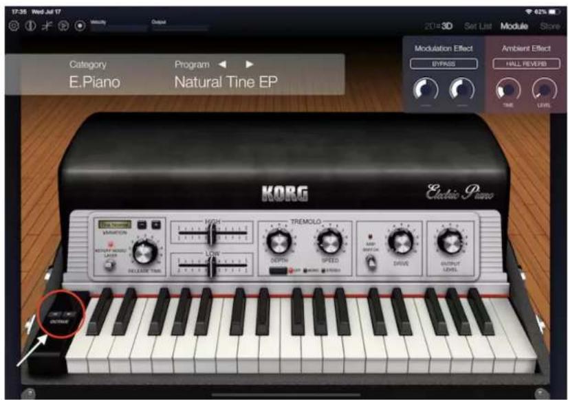 KORG Module - 発音する音域を変更する（オクターブの設定） - 1