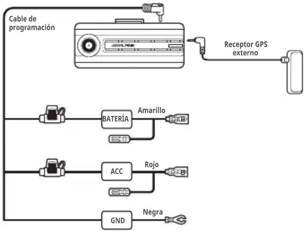 ALPINE RVCC310 - Diagrama de conexión para 1 cárdra (DVR-C310S) - 1